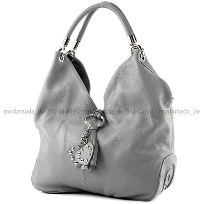 modamoda de 330 Damen Leder Nappaleder Wildleder Schultertasche Henkeltasche groß handmade in Italy
