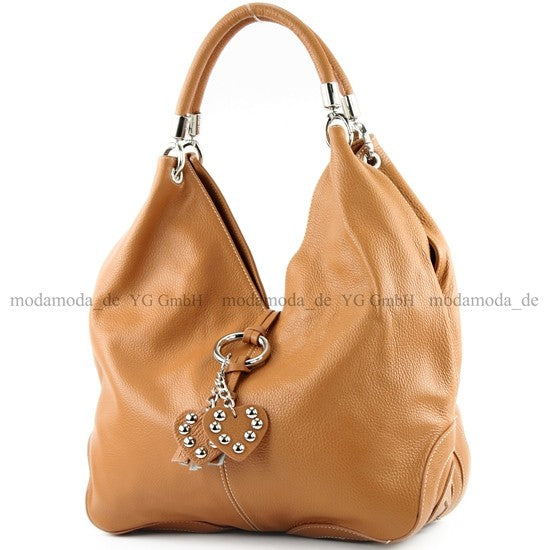 modamoda de 330 Damen Leder Nappaleder Wildleder Schultertasche Henkeltasche groß handmade in Italy