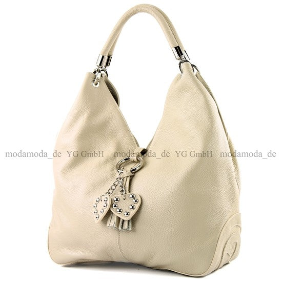 modamoda de 330 Damen Leder Nappaleder Wildleder Schultertasche Henkeltasche groß handmade in Italy
