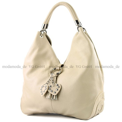 modamoda de 330 Damen Leder Nappaleder Wildleder Schultertasche Henkeltasche groß handmade in Italy