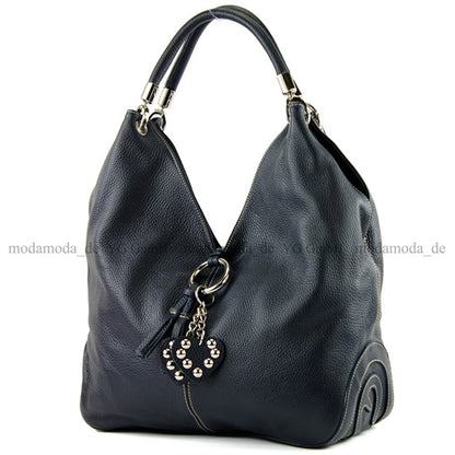 modamoda de 330 Damen Leder Nappaleder Wildleder Schultertasche Henkeltasche groß handmade in Italy