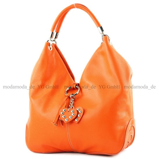 modamoda de 330 Damen Leder Nappaleder Wildleder Schultertasche Henkeltasche groß handmade in Italy