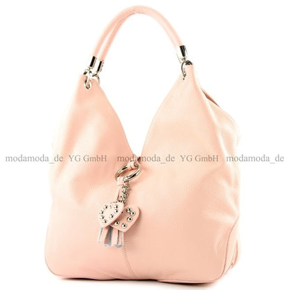 modamoda de 330 Damen Leder Nappaleder Wildleder Schultertasche Henkeltasche groß handmade in Italy