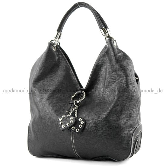 modamoda de 330 Damen Leder Nappaleder Wildleder Schultertasche Henkeltasche groß handmade in Italy