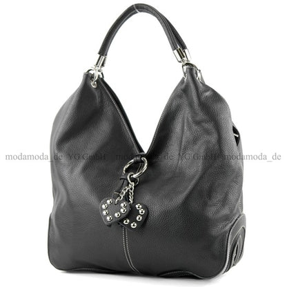 modamoda de 330 Damen Leder Nappaleder Wildleder Schultertasche Henkeltasche groß handmade in Italy