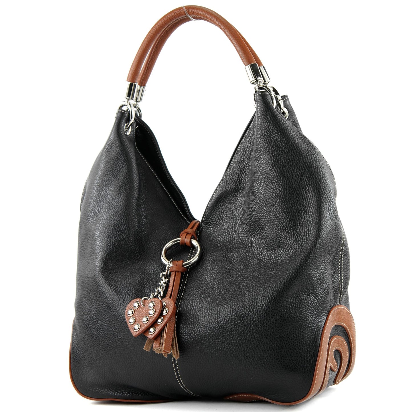 modamoda de 330 Damen Leder Nappaleder Wildleder Schultertasche Henkeltasche groß handmade in Italy
