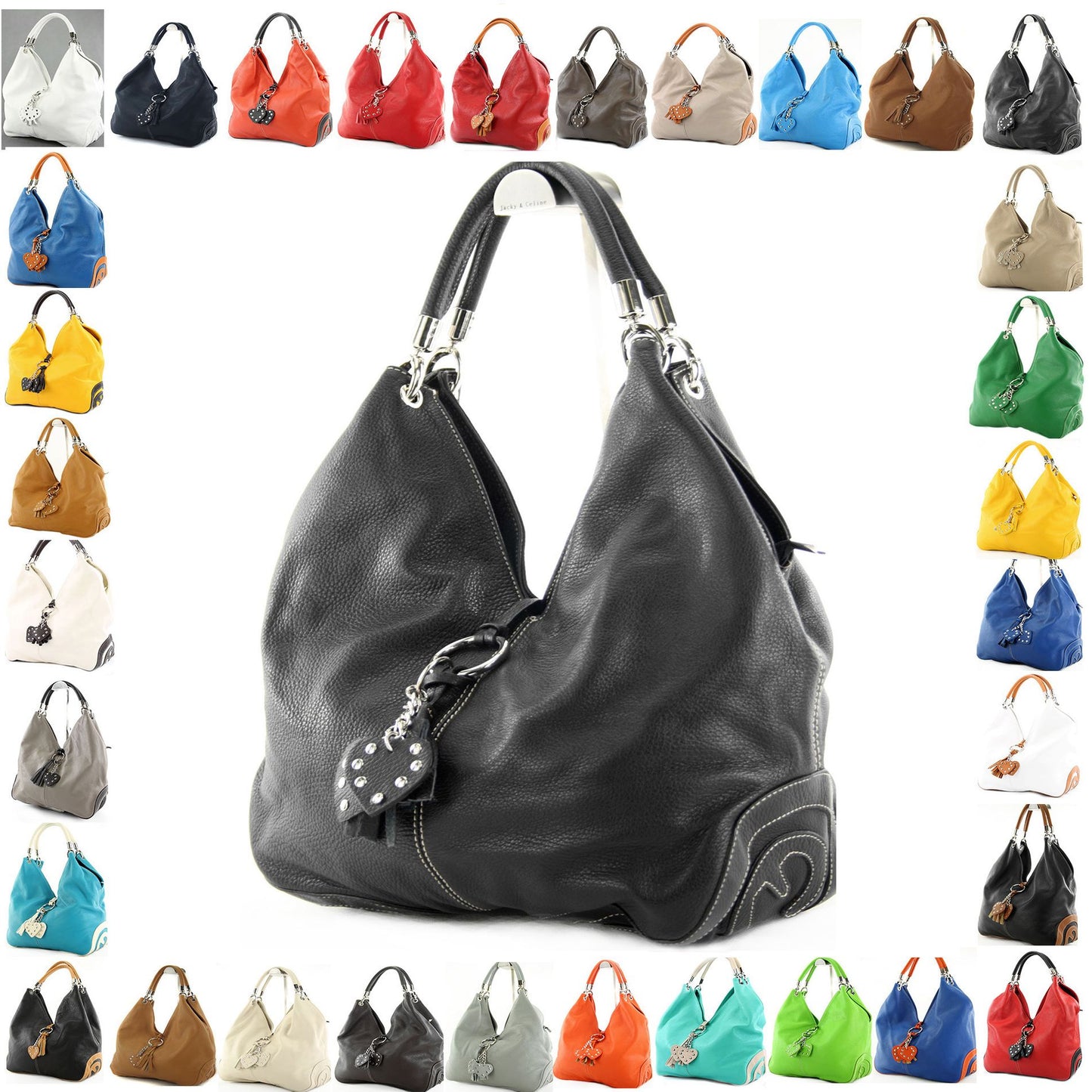 modamoda de 330 Damen Leder Nappaleder Wildleder Schultertasche Henkeltasche groß handmade in Italy