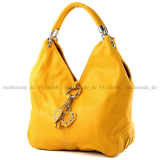 modamoda de 330 Damen Leder Nappaleder Wildleder Schultertasche Henkeltasche groß handmade in Italy