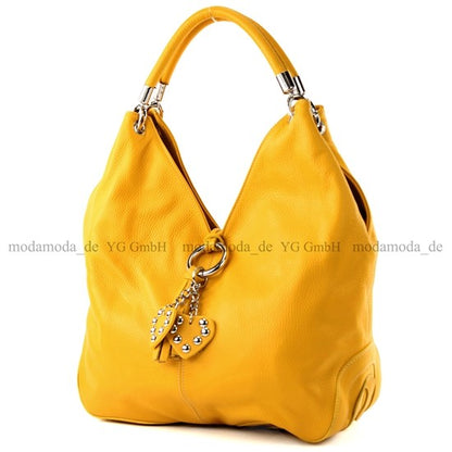 modamoda de 330 Damen Leder Nappaleder Wildleder Schultertasche Henkeltasche groß handmade in Italy