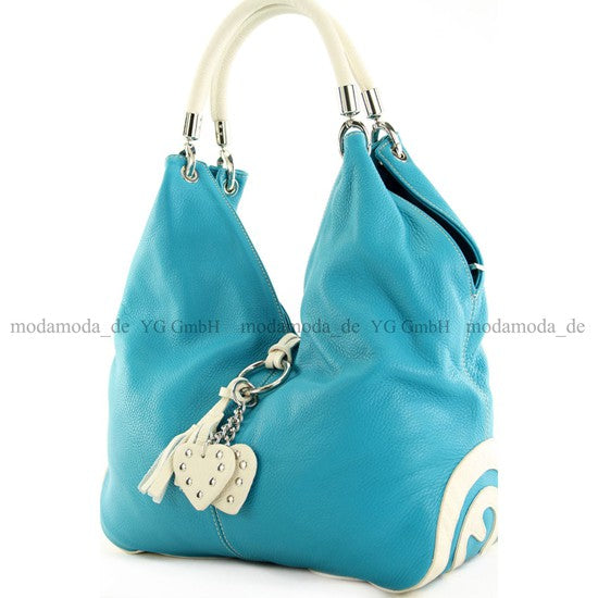modamoda de 330 Damen Leder Nappaleder Wildleder Schultertasche Henkeltasche groß handmade in Italy