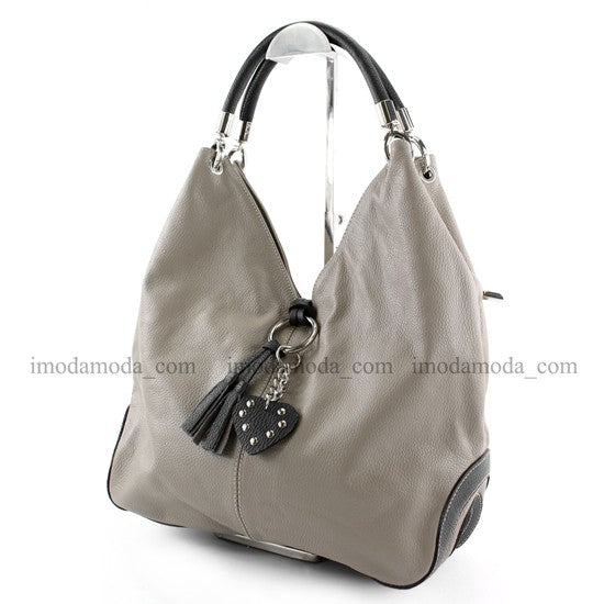 modamoda de 330 Damen Leder Nappaleder Wildleder Schultertasche Henkeltasche groß handmade in Italy