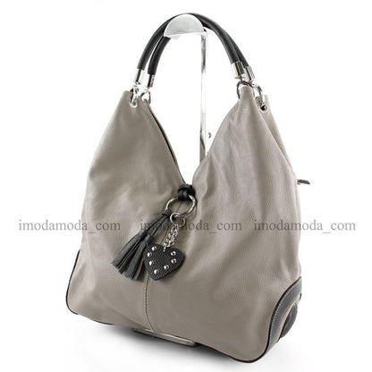 modamoda de 330 Damen Leder Nappaleder Wildleder Schultertasche Henkeltasche groß handmade in Italy