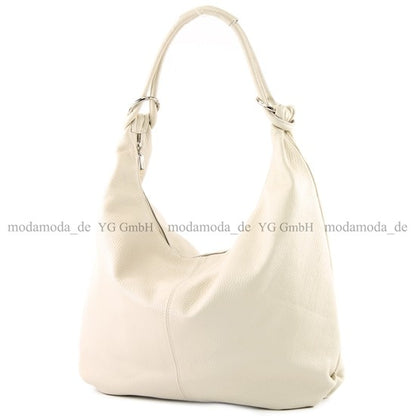 modamoda de 337 Damen Leder Schultertasche Shopper Large handmade in Italy