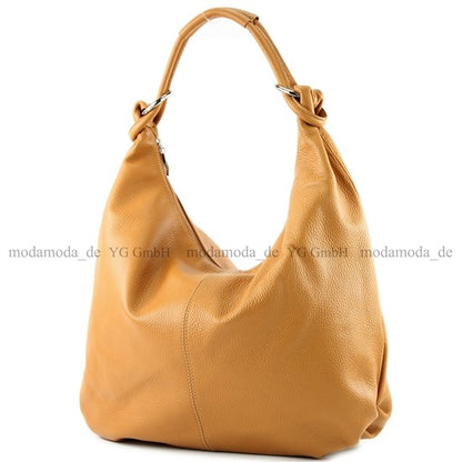 modamoda de 337 Damen Leder Schultertasche Shopper Large handmade in Italy
