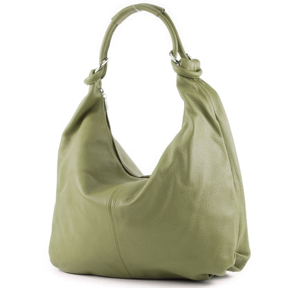modamoda de 337 Damen Leder Schultertasche Shopper Large handmade in Italy