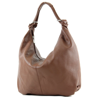 modamoda de 337 Damen Leder Schultertasche Shopper Large handmade in Italy