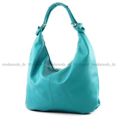 modamoda de 337 Damen Leder Schultertasche Shopper Large handmade in Italy