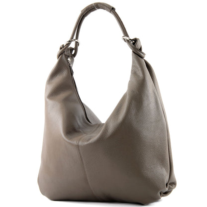 modamoda de 337 Damen Leder Schultertasche Shopper Large handmade in Italy