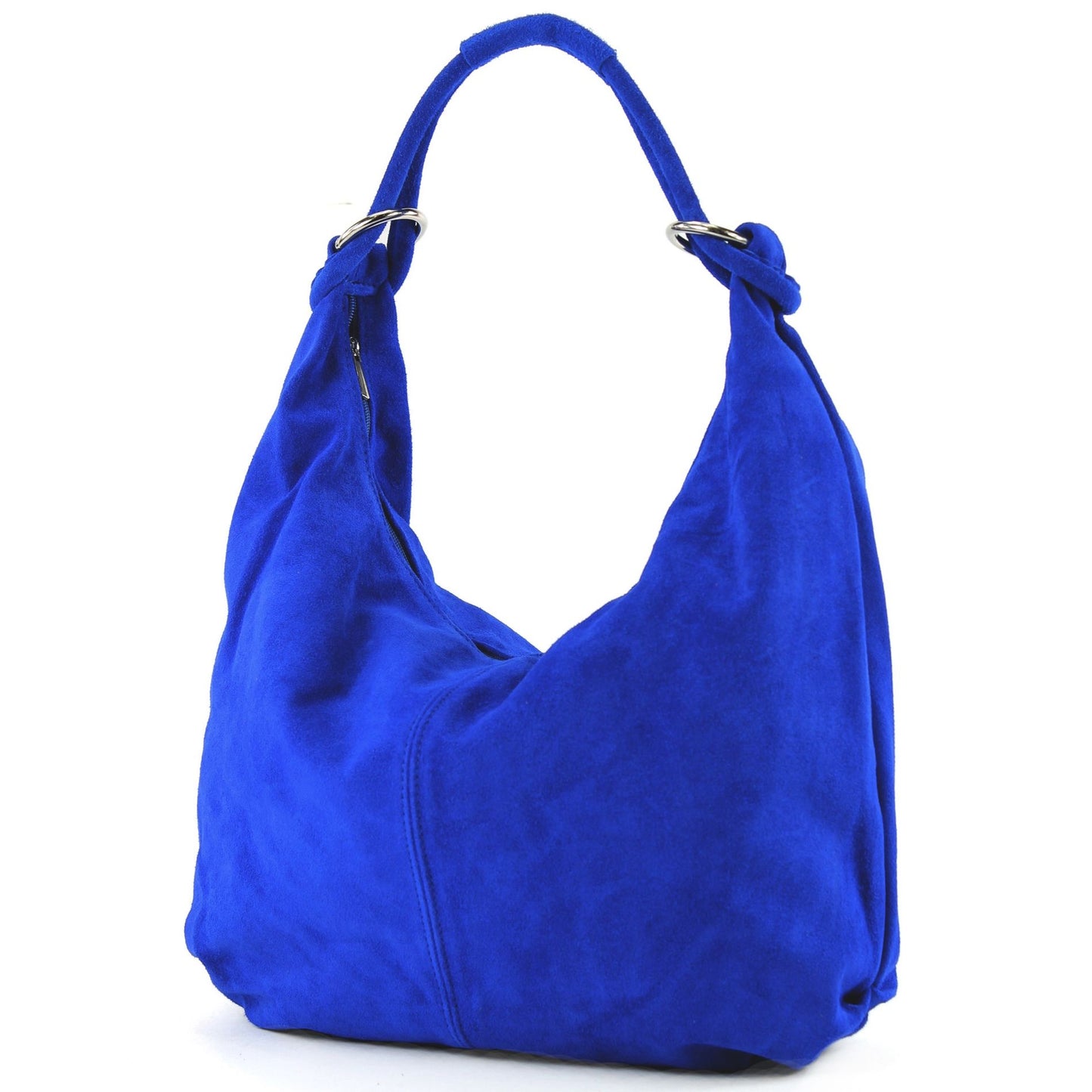modamoda de - T158 - ital Schultertasche aus Wildleder Leder