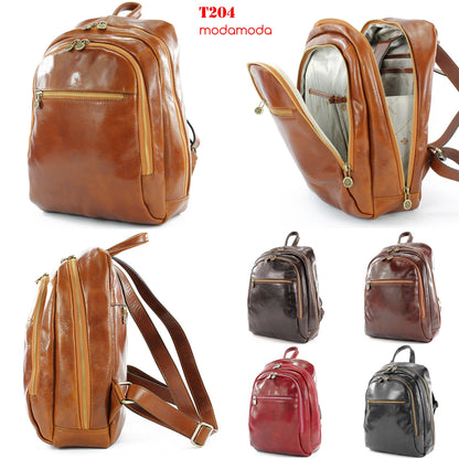 modamoda de - T204 -  ital. Unisex Rucksack aus Leder