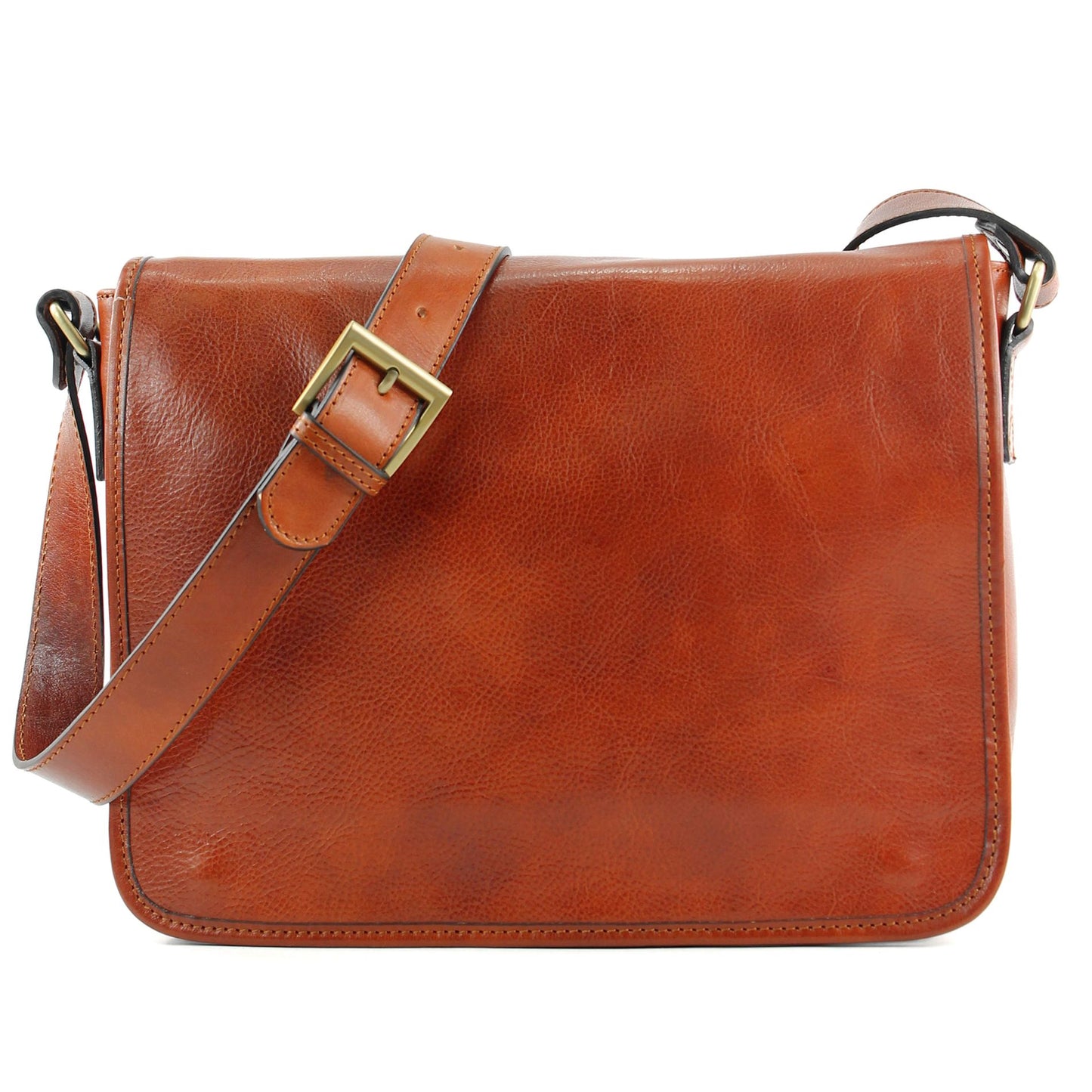modamoda de A001 3 Größen Herren Unisex Leder Umhängetasche Messenger Bag handmade in Italy
