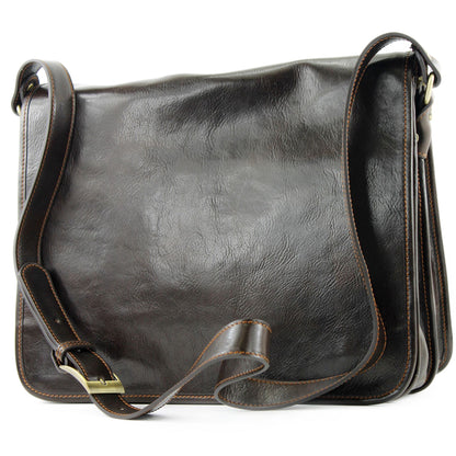 modamoda de A001 3 Größen Herren Unisex Leder Umhängetasche Messenger Bag handmade in Italy