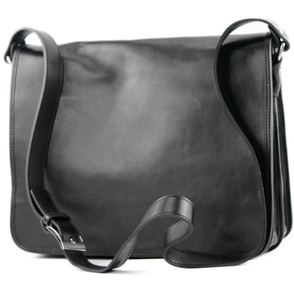 modamoda de A001 3 Größen Herren Unisex Leder Umhängetasche Messenger Bag handmade in Italy