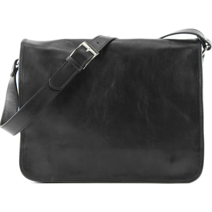 modamoda de A001 3 Größen Herren Unisex Leder Umhängetasche Messenger Bag handmade in Italy