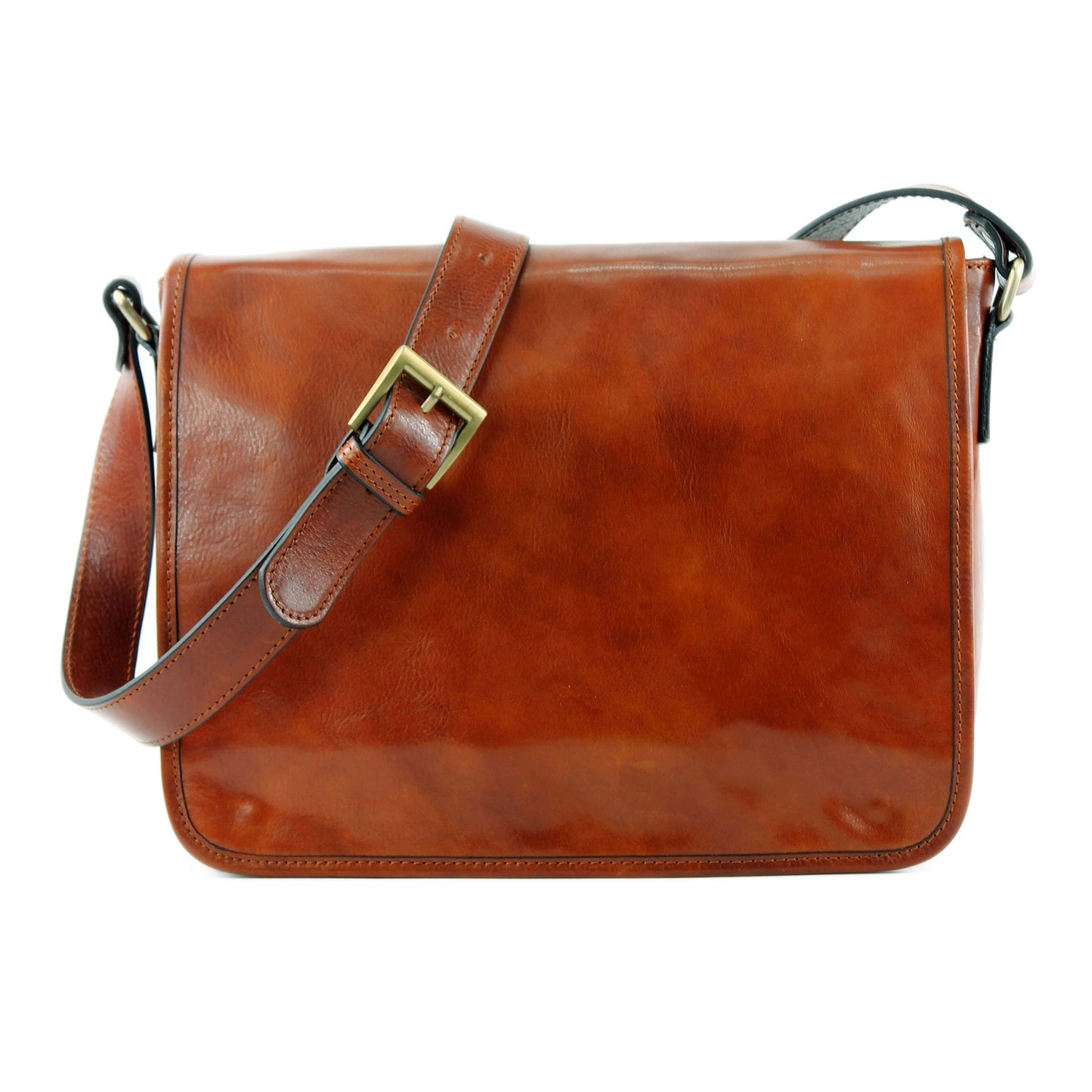 modamoda de A001 3 Größen Herren Unisex Leder Umhängetasche Messenger Bag handmade in Italy