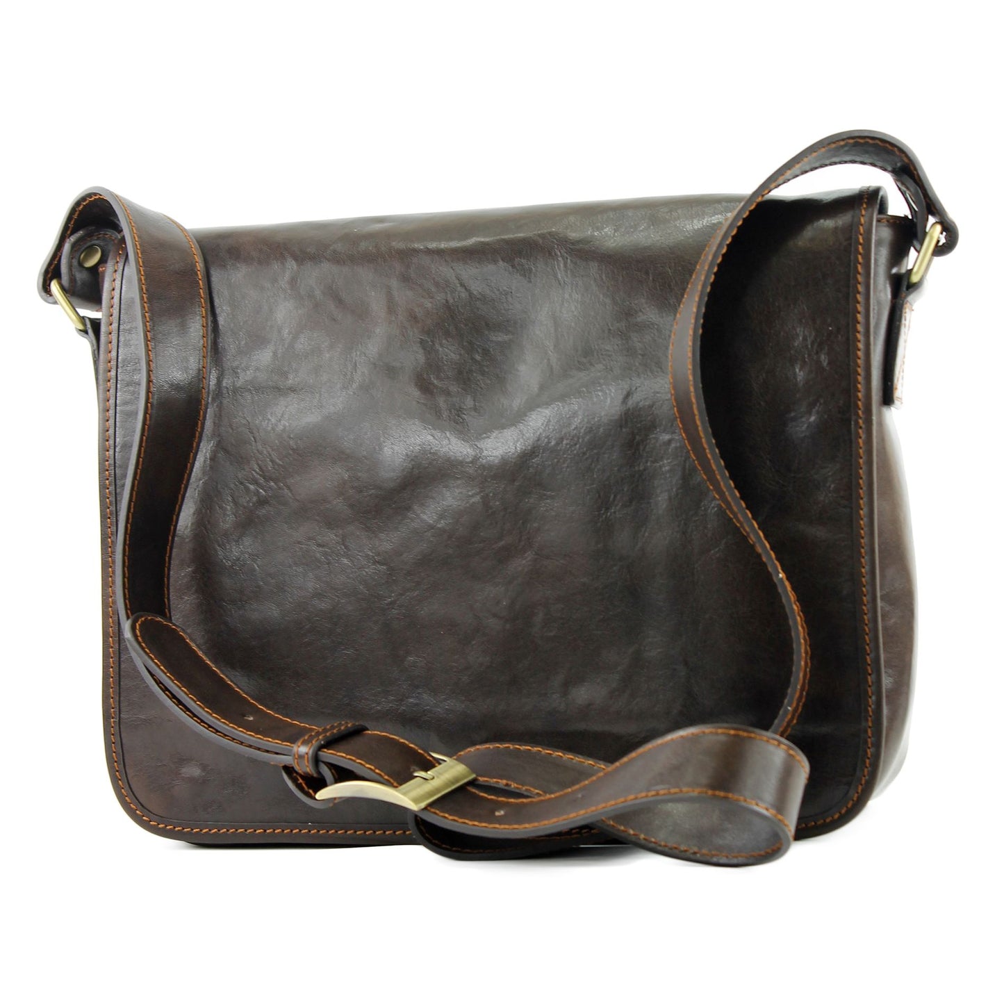 modamoda de A001 3 Größen Herren Unisex Leder Umhängetasche Messenger Bag handmade in Italy
