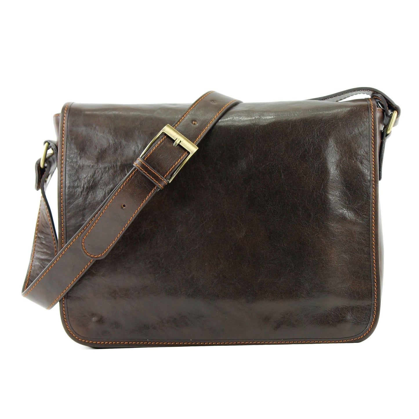modamoda de A001 3 Größen Herren Unisex Leder Umhängetasche Messenger Bag handmade in Italy