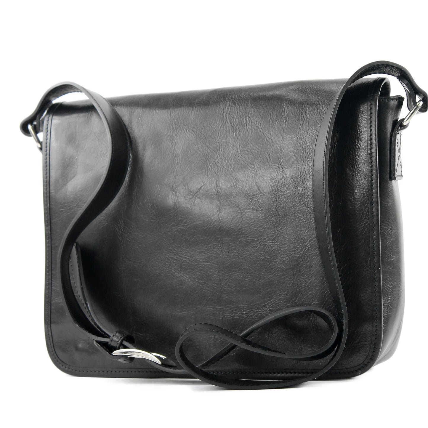 modamoda de A001 3 Größen Herren Unisex Leder Umhängetasche Messenger Bag handmade in Italy