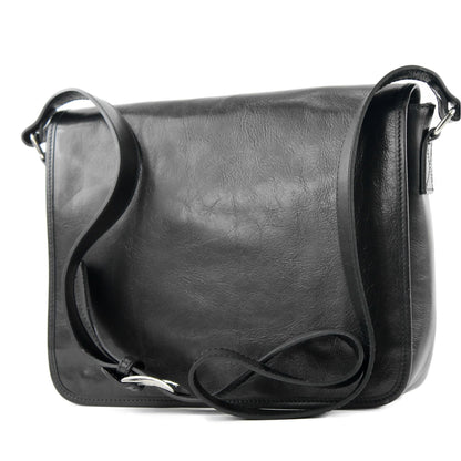 modamoda de A001 3 Größen Herren Unisex Leder Umhängetasche Messenger Bag handmade in Italy