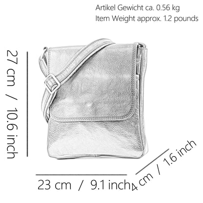 modamoda de A001 3 Größen Herren Unisex Leder Umhängetasche Messenger Bag handmade in Italy