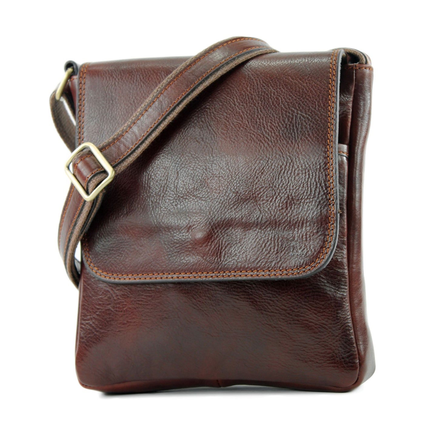 modamoda de A001 3 Größen Herren Unisex Leder Umhängetasche Messenger Bag handmade in Italy