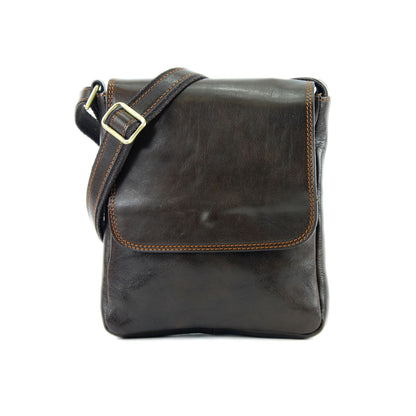 modamoda de A001 3 Größen Herren Unisex Leder Umhängetasche Messenger Bag handmade in Italy