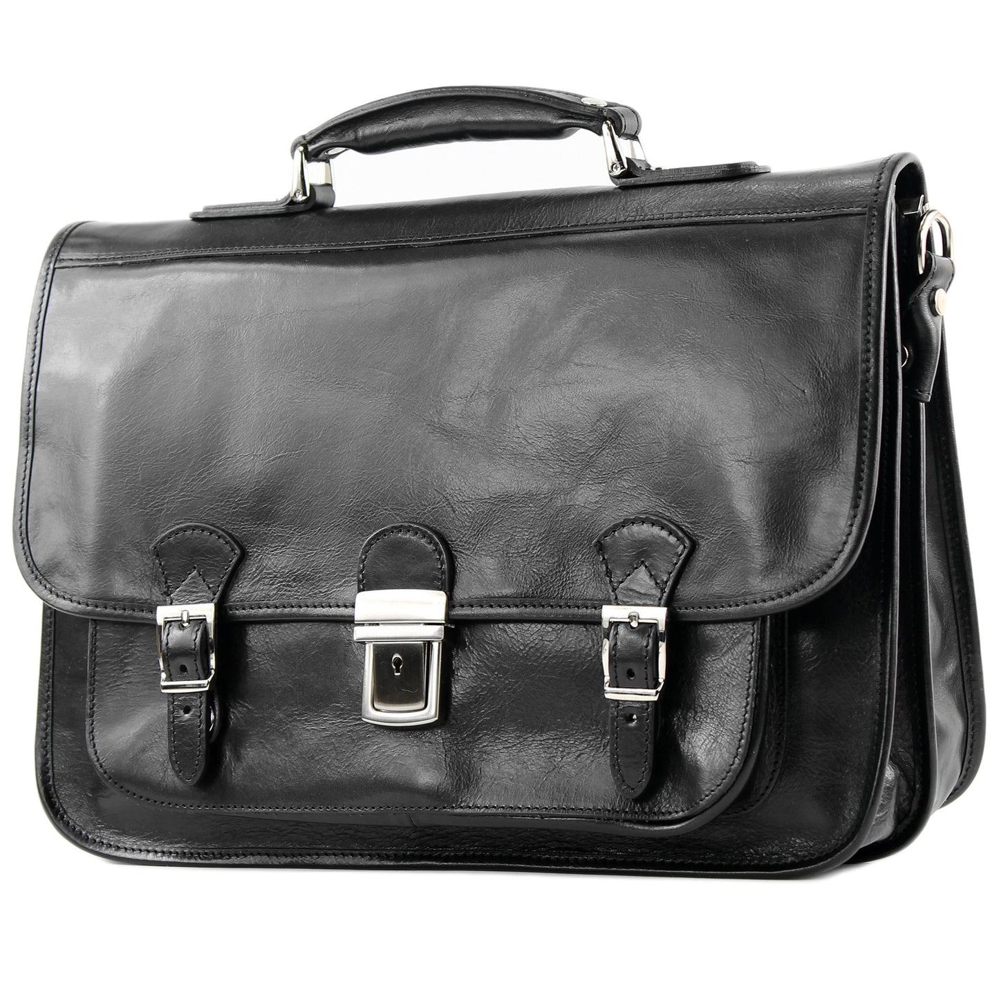 modamoda de A003 Herren Unisex Leder Business Laptop Aktentasche DIN A4  handmade in Italy