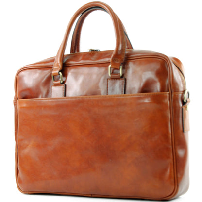 modamoda de A004 Herren Unisex Leder Reisetasche Laptop Aktentasche DIN A4  handmade in Italy