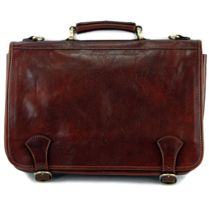 modamoda de - A006 - ital. Business Laptop Akten Tasche Leder