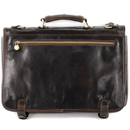 modamoda de - A006 - ital. Business Laptop Akten Tasche Leder
