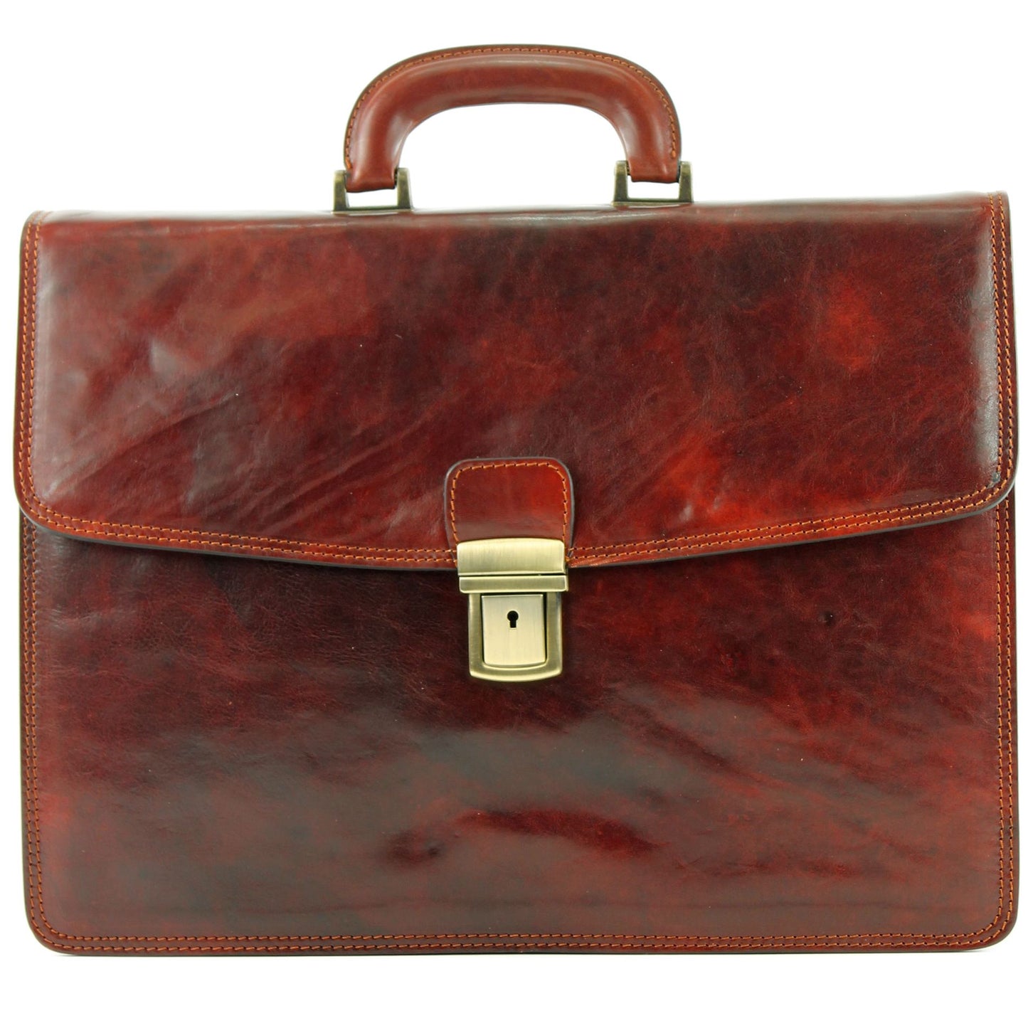modamoda de - A007 - ital. Business Laptop Akten Tasche Leder