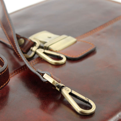 modamoda de - A007 - ital. Business Laptop Akten Tasche Leder