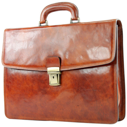modamoda de - A007 - ital. Business Laptop Akten Tasche Leder