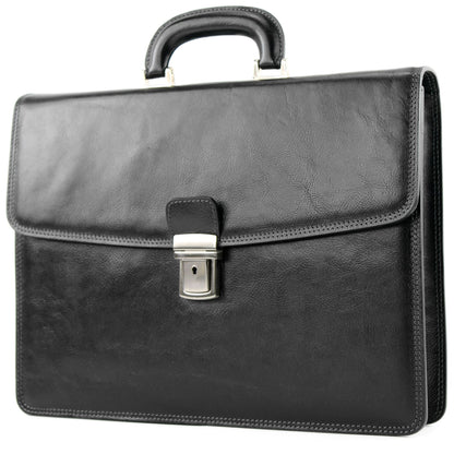 modamoda de - A007 - ital. Business Laptop Akten Tasche Leder