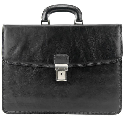 modamoda de - A007 - ital. Business Laptop Akten Tasche Leder