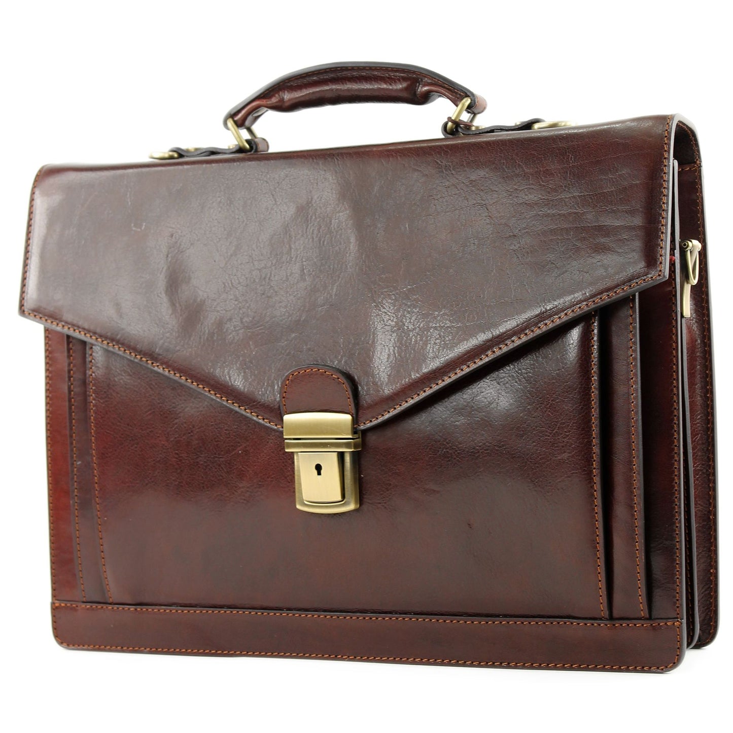 modamoda de - A009 - ital. Business Laptop Akten Tasche Leder
