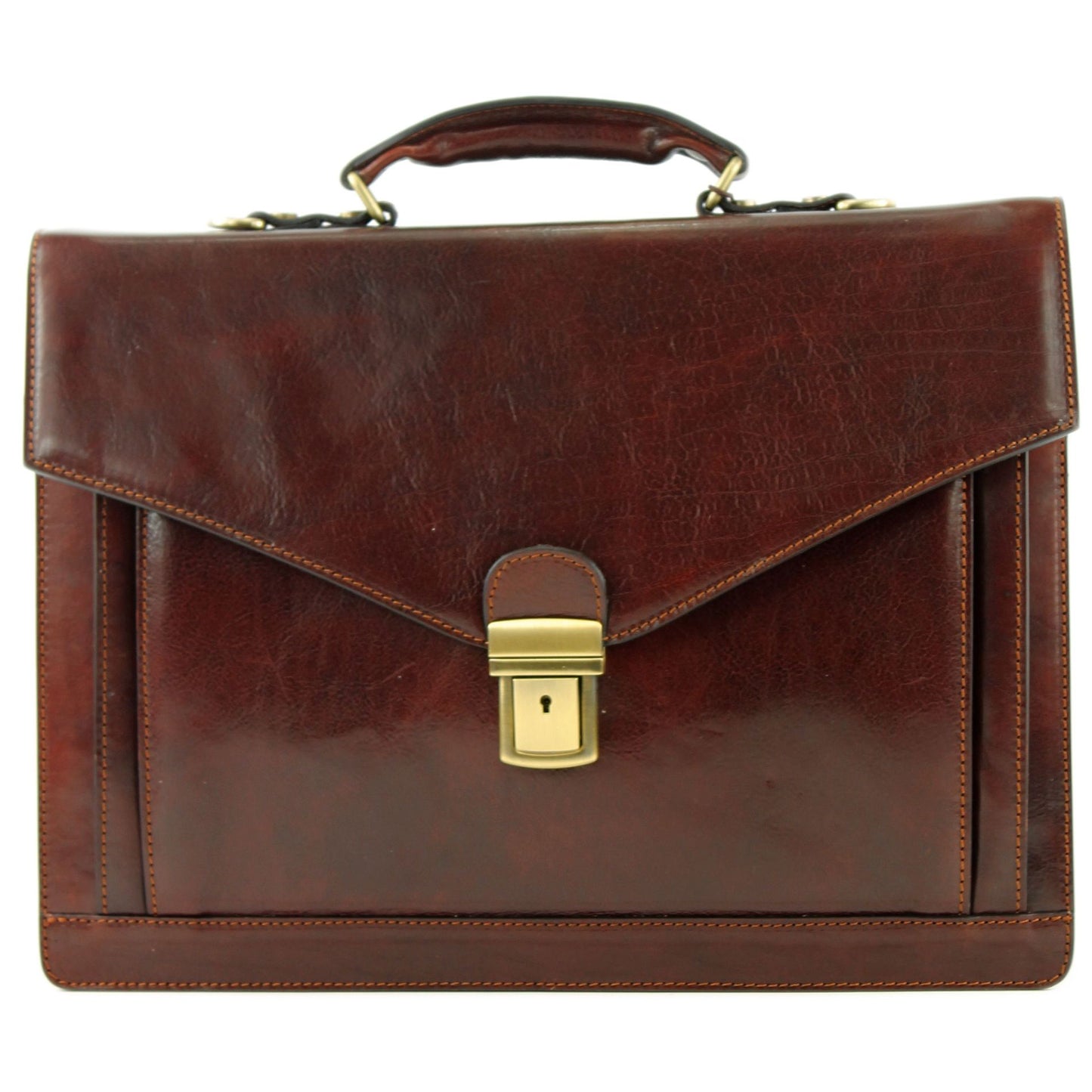modamoda de - A009 - ital. Business Laptop Akten Tasche Leder