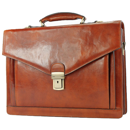 modamoda de - A009 - ital. Business Laptop Akten Tasche Leder
