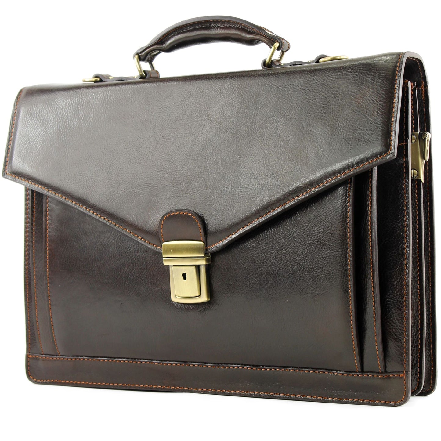 modamoda de - A009 - ital. Business Laptop Akten Tasche Leder