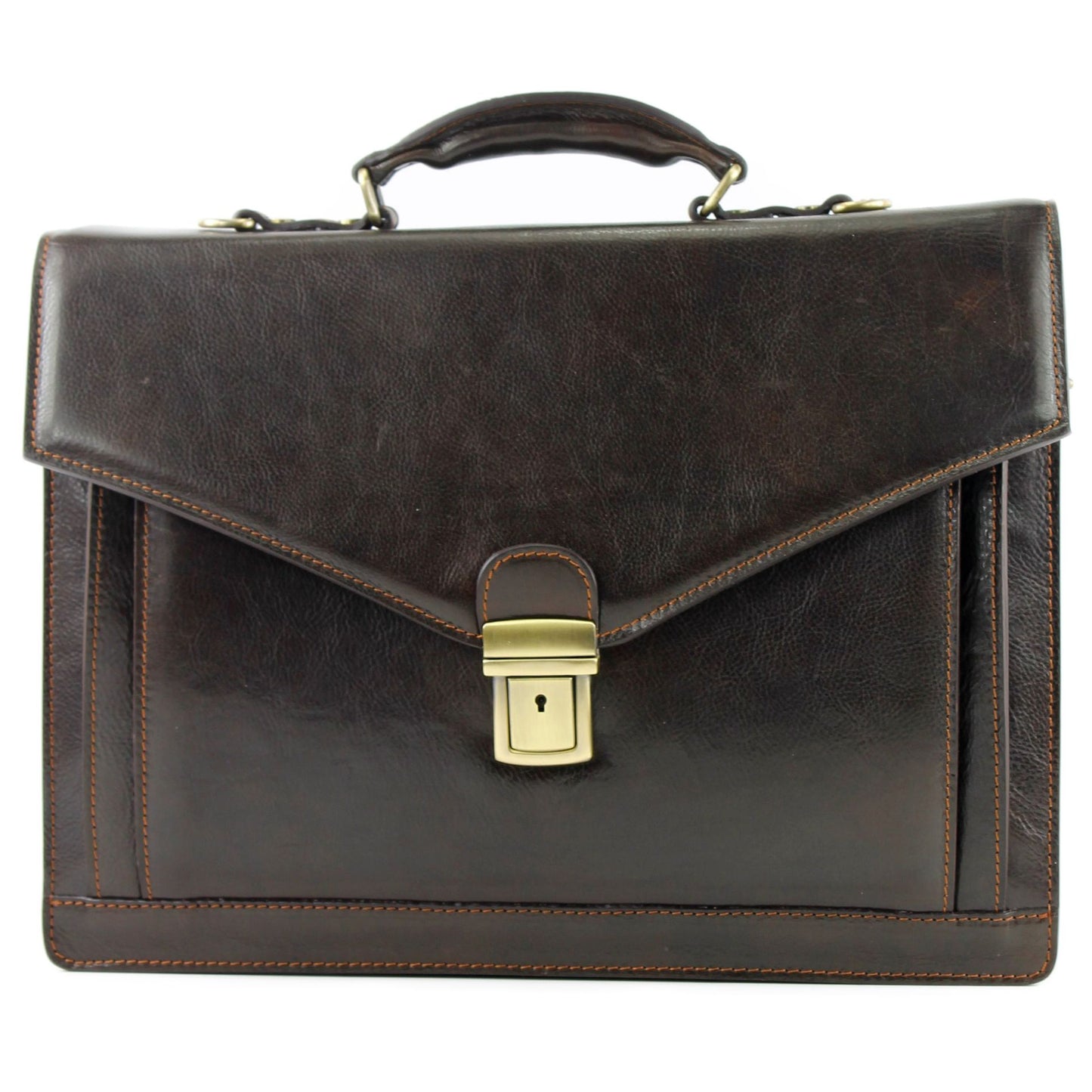 modamoda de - A009 - ital. Business Laptop Akten Tasche Leder